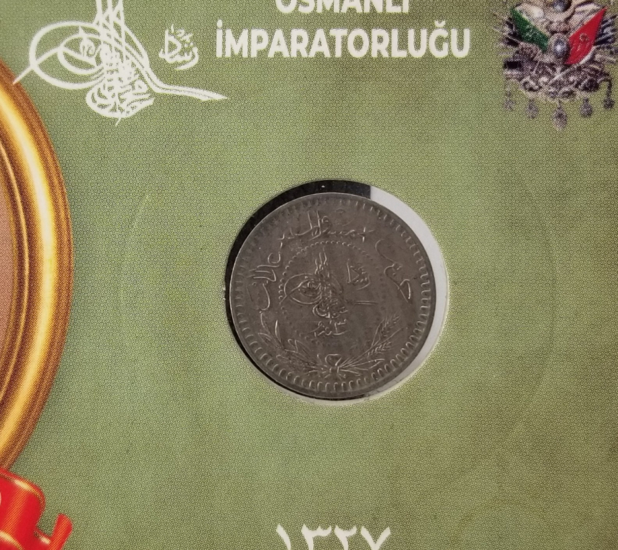 MEHMET REŞAT HAN DÖNEMİ KOLEKSİYONLUK NİKEL 5 PARA