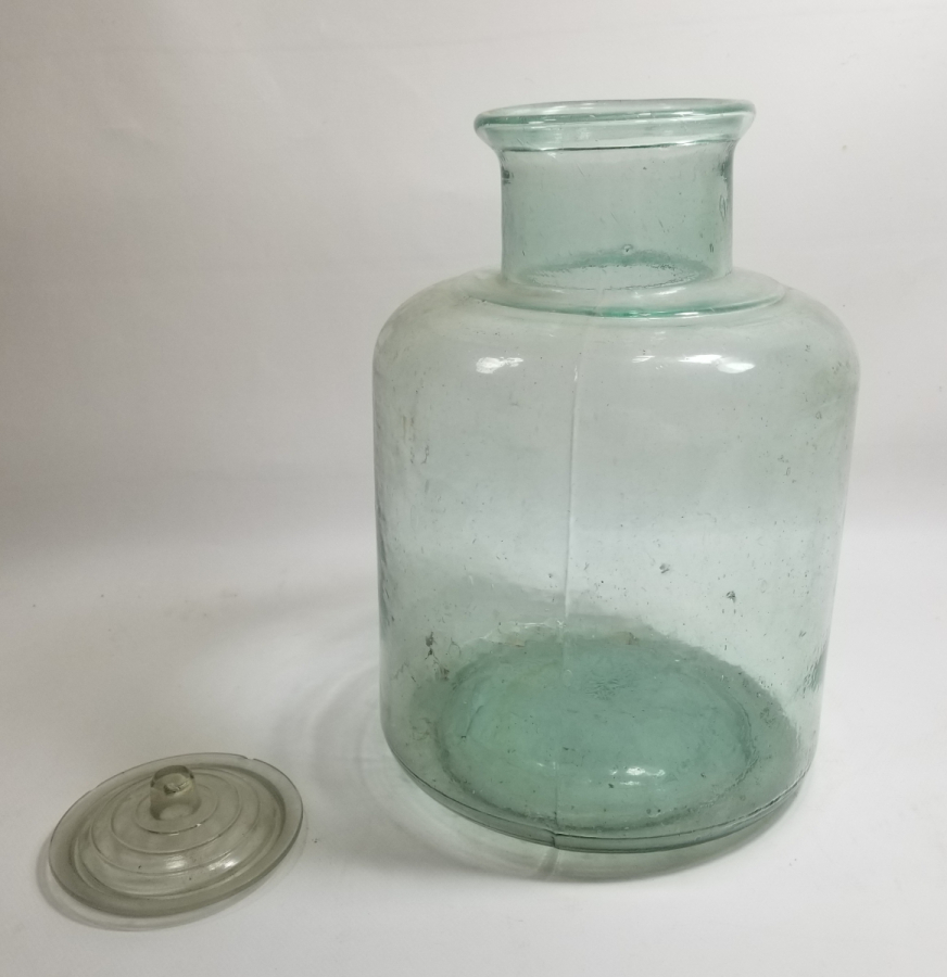 OSMANLI DÖNEMİ KOPARMA İŞÇİLİKLİ CAM ŞEKERCİ KAVANOZU