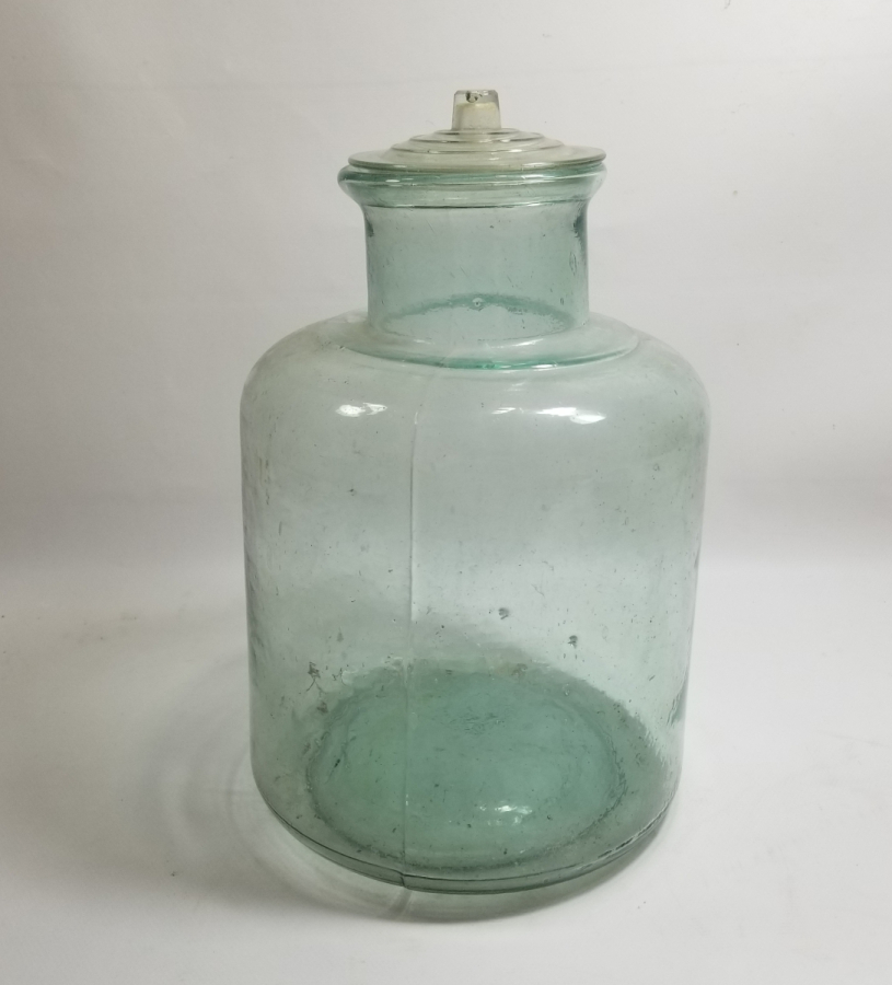 OSMANLI DÖNEMİ KOPARMA İŞÇİLİKLİ CAM ŞEKERCİ KAVANOZU