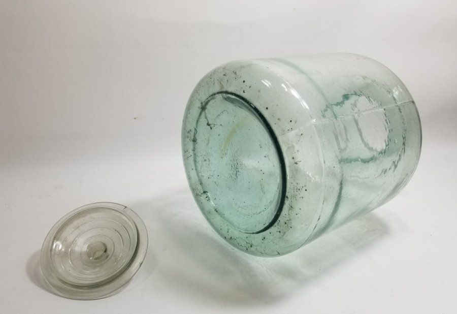 OSMANLI DÖNEMİ KOPARMA İŞÇİLİKLİ CAM ŞEKERCİ KAVANOZU