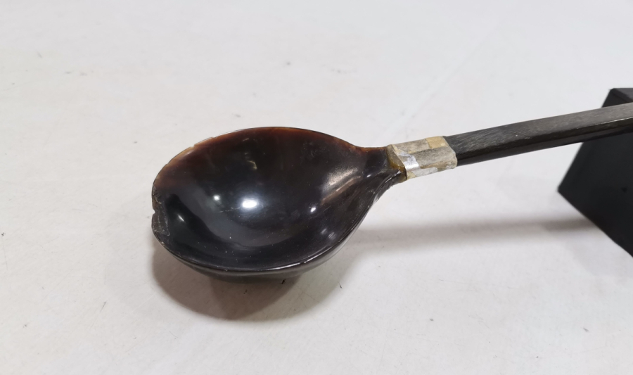 OSMANLI DÖNEMİ EL YAPIMI TEKKE İŞİ BOYNUZ HOŞAF KAŞIĞI