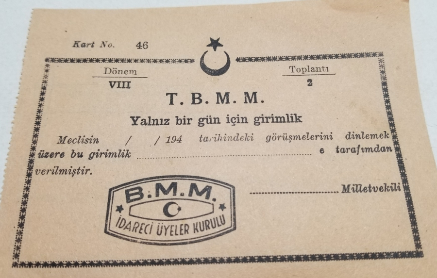 TBMM GİRİŞ BİLETİ