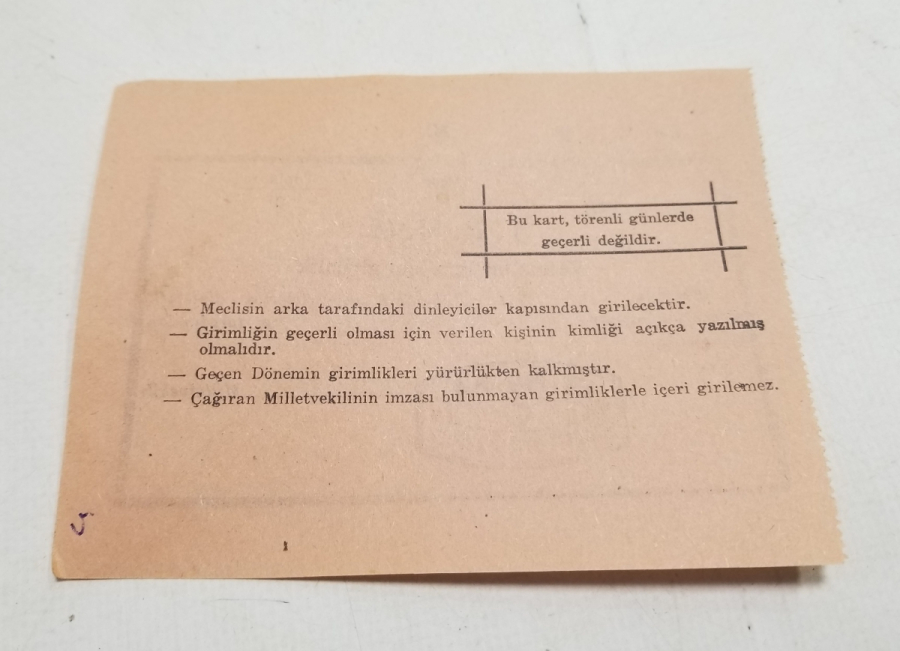 TBMM GİRİŞ BİLETİ