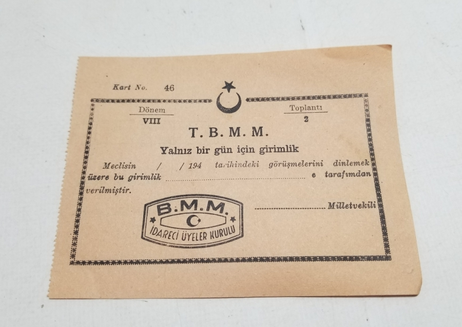 TBMM GİRİŞ BİLETİ