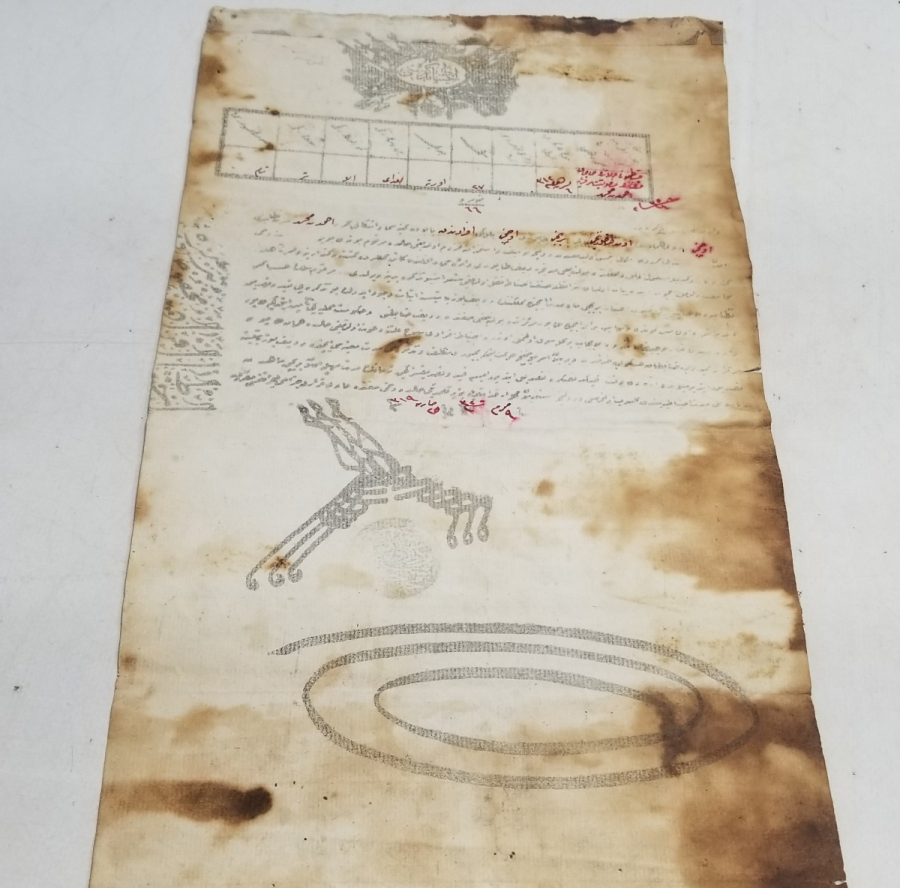 PENÇE MÜHÜRLÜ OSMANLI DÖNEMİ ASKER TEZKERESİ