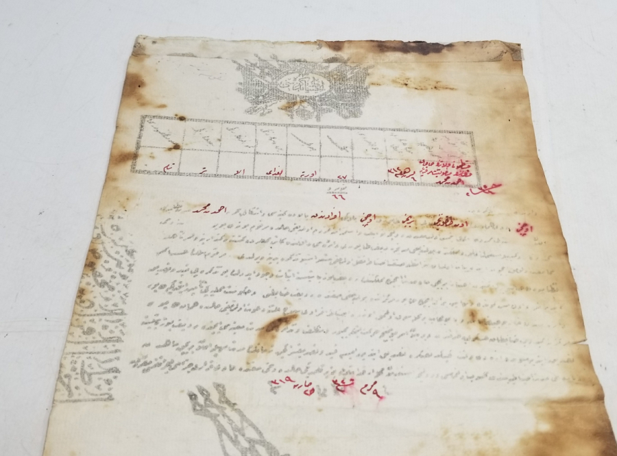 PENÇE MÜHÜRLÜ OSMANLI DÖNEMİ ASKER TEZKERESİ