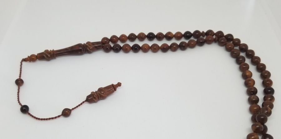 DURAKLARI VE İMAMESİ DERVİŞ SİKKESİ FORMUNDA 99LUK KUKA NAMAZ TESPİHİ