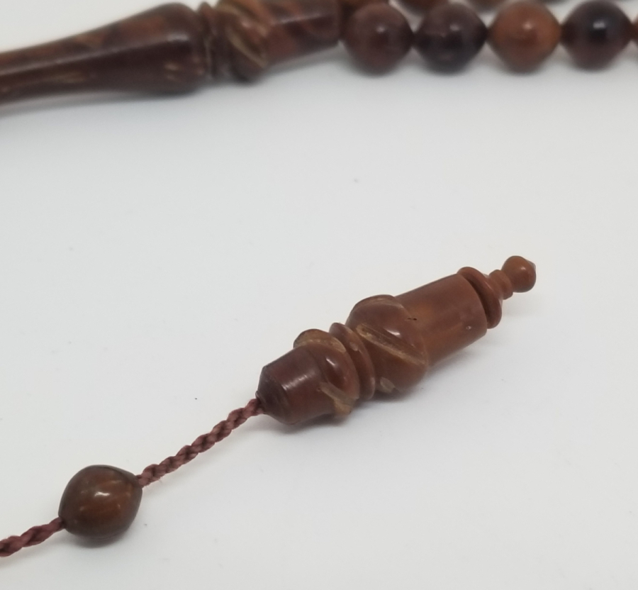 DURAKLARI VE İMAMESİ DERVİŞ SİKKESİ FORMUNDA 99LUK KUKA NAMAZ TESPİHİ