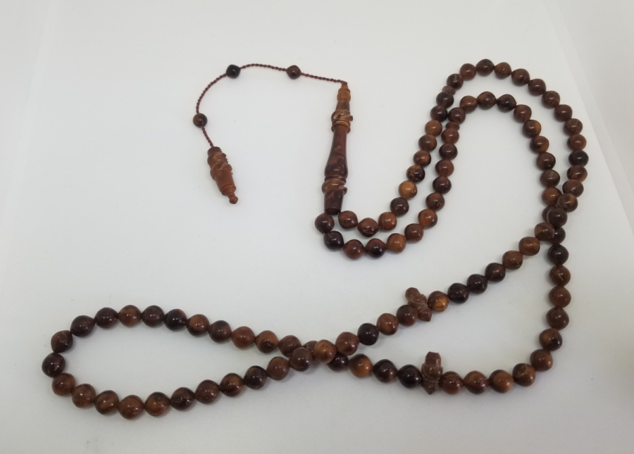 DURAKLARI VE İMAMESİ DERVİŞ SİKKESİ FORMUNDA 99LUK KUKA NAMAZ TESPİHİ