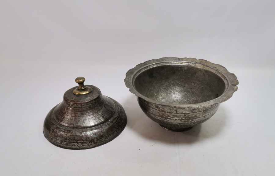 OSMANLI DÖNEMİ BAKIR KAPAKLI ÇORBA KASESİ