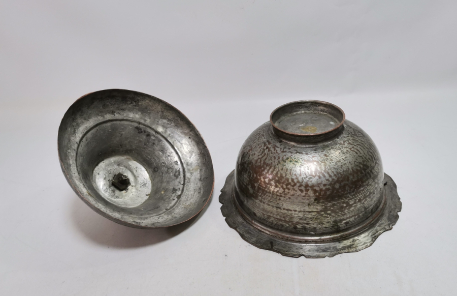 OSMANLI DÖNEMİ BAKIR KAPAKLI ÇORBA KASESİ