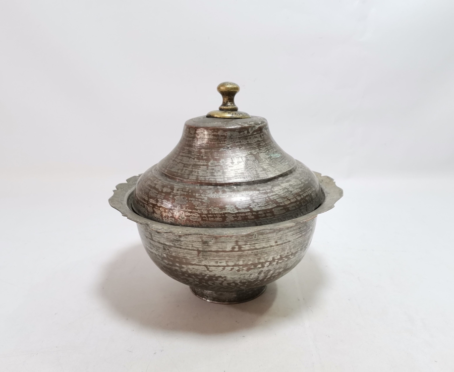 OSMANLI DÖNEMİ BAKIR KAPAKLI ÇORBA KASESİ