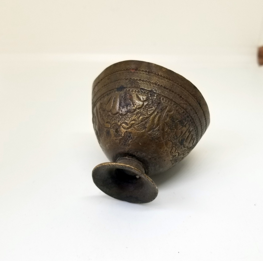 KABARTMA İŞÇİLİKLİ OSMANLI DÖNEMİ BRONZ FİNCAN ZARFI
