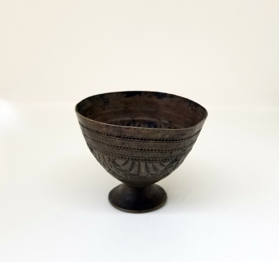 KABARTMA İŞÇİLİKLİ OSMANLI DÖNEMİ BRONZ FİNCAN ZARFI