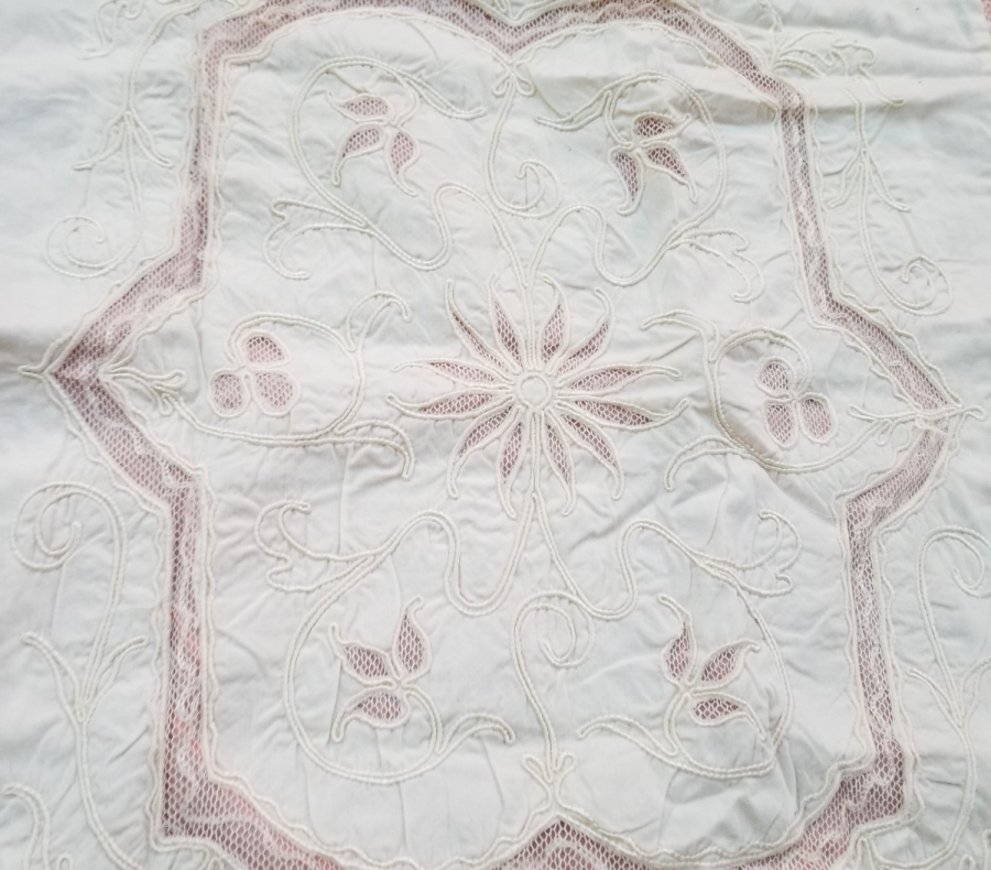 DELİK İŞİ ANTİKA ÇİFT YASTIK KILIFI