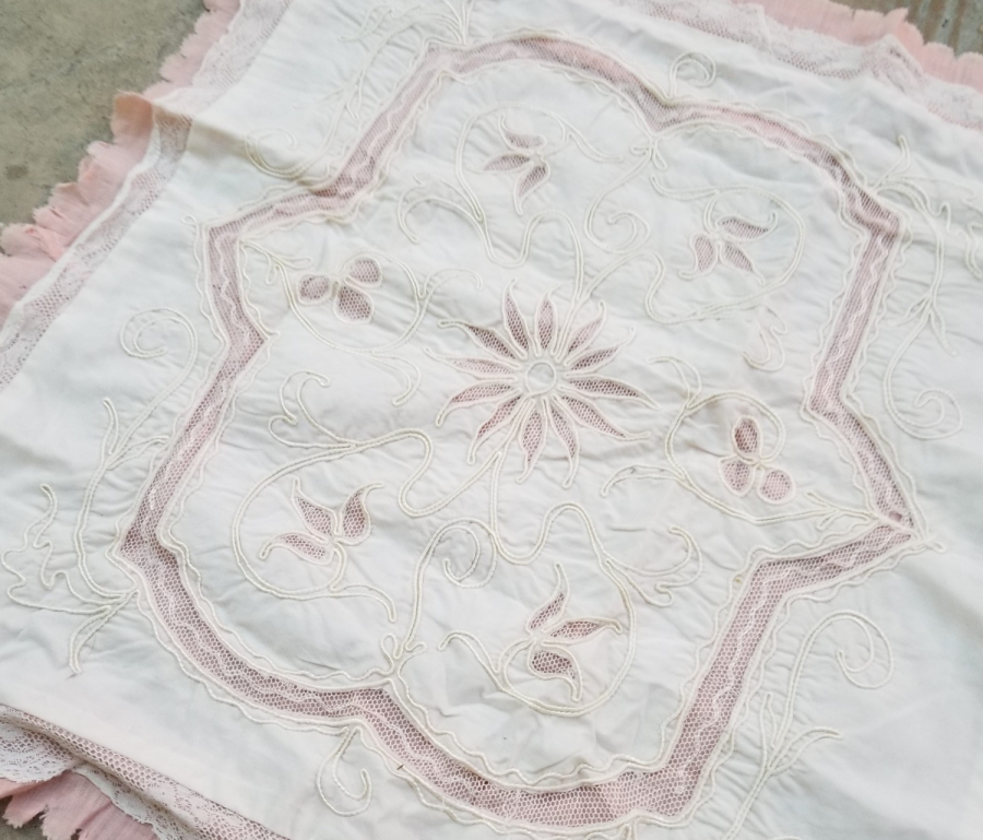 DELİK İŞİ ANTİKA ÇİFT YASTIK KILIFI