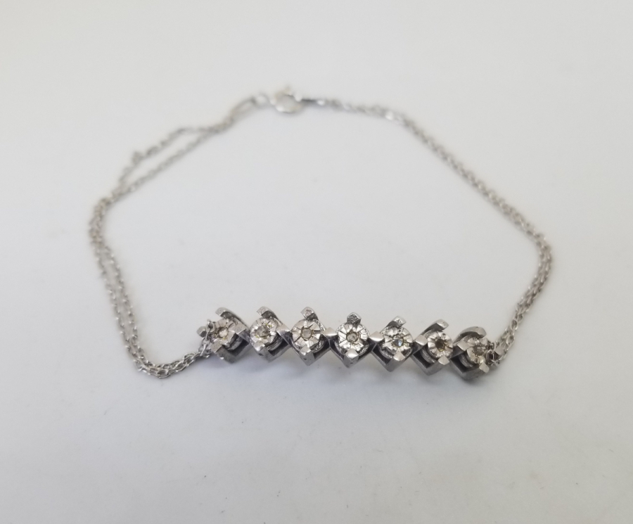 PIRLANTA TAŞLI GÜMÜŞ BİLEZİK - BİLEKLİK