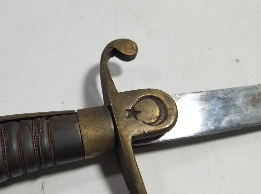 1. DÜNYA SAVAŞI DÖNEMİ BOYNUZ SAPLI VE AY YILDIZLI OSMANLI HAFİF SÜVARİ KILICI