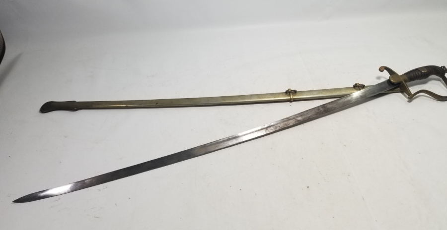 1. DÜNYA SAVAŞI DÖNEMİ BOYNUZ SAPLI VE AY YILDIZLI OSMANLI HAFİF SÜVARİ KILICI