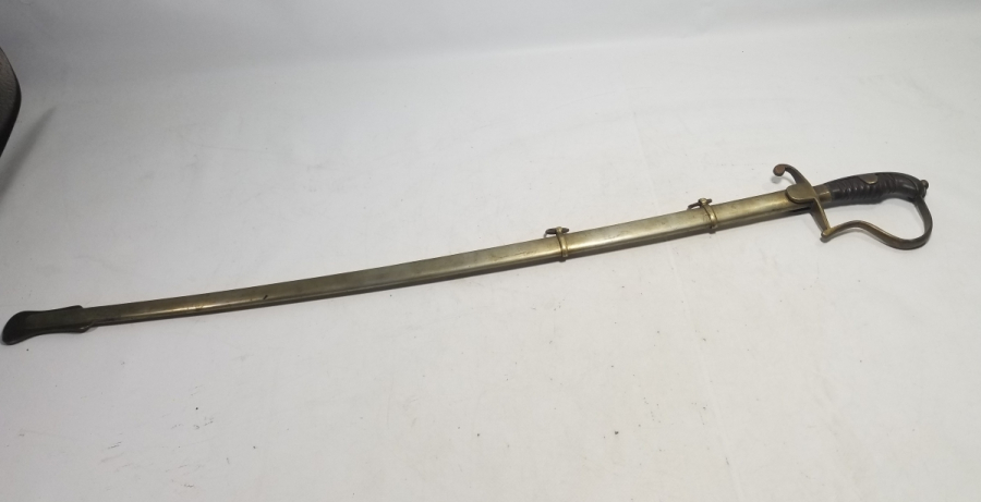 1. DÜNYA SAVAŞI DÖNEMİ BOYNUZ SAPLI VE AY YILDIZLI OSMANLI HAFİF SÜVARİ KILICI