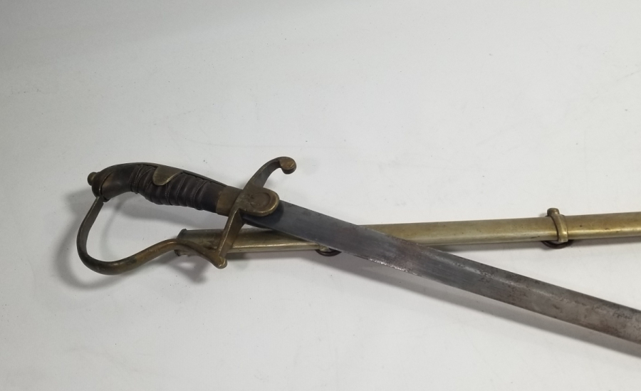 1. DÜNYA SAVAŞI DÖNEMİ BOYNUZ SAPLI VE AY YILDIZLI OSMANLI HAFİF SÜVARİ KILICI