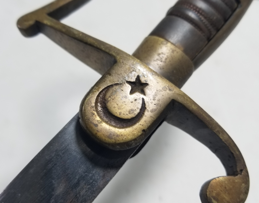 1. DÜNYA SAVAŞI DÖNEMİ BOYNUZ SAPLI VE AY YILDIZLI OSMANLI HAFİF SÜVARİ KILICI