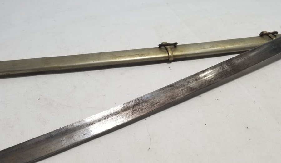 1. DÜNYA SAVAŞI DÖNEMİ BOYNUZ SAPLI VE AY YILDIZLI OSMANLI HAFİF SÜVARİ KILICI