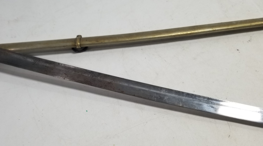 1. DÜNYA SAVAŞI DÖNEMİ BOYNUZ SAPLI VE AY YILDIZLI OSMANLI HAFİF SÜVARİ KILICI