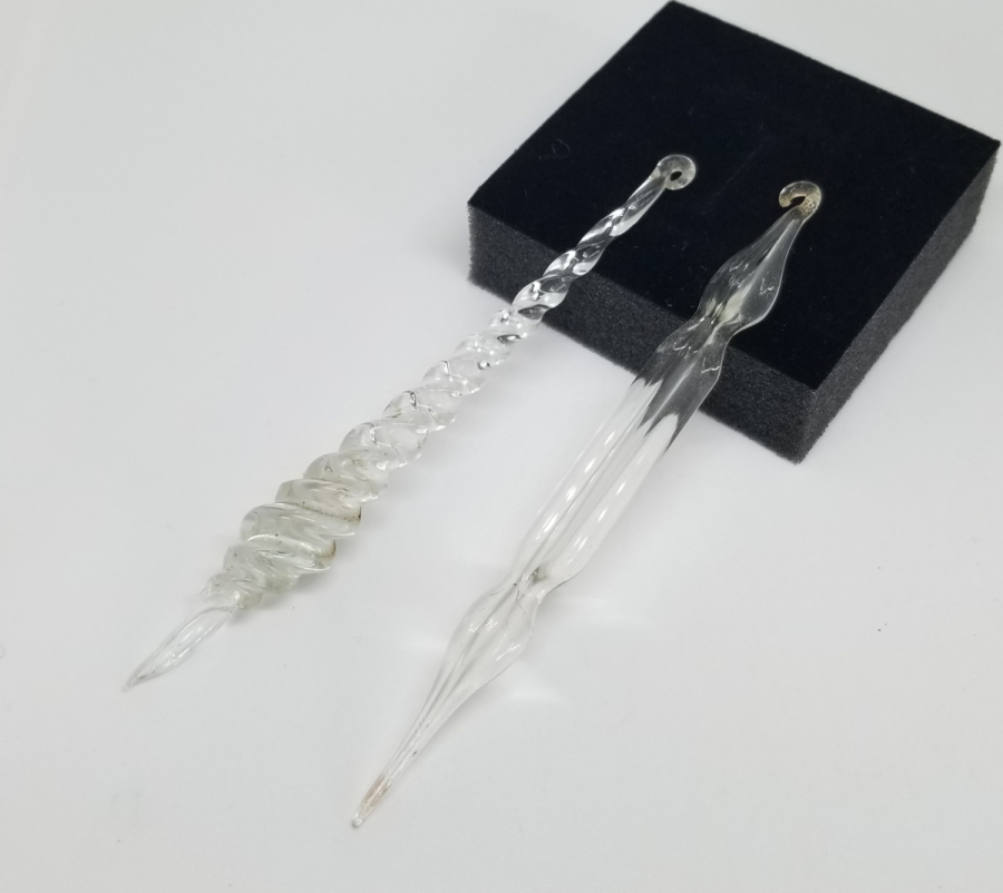 OSMANLI DÖNEMİ EL YAPIMI İKİ ADET CAM OKUMA ÇUBUĞU