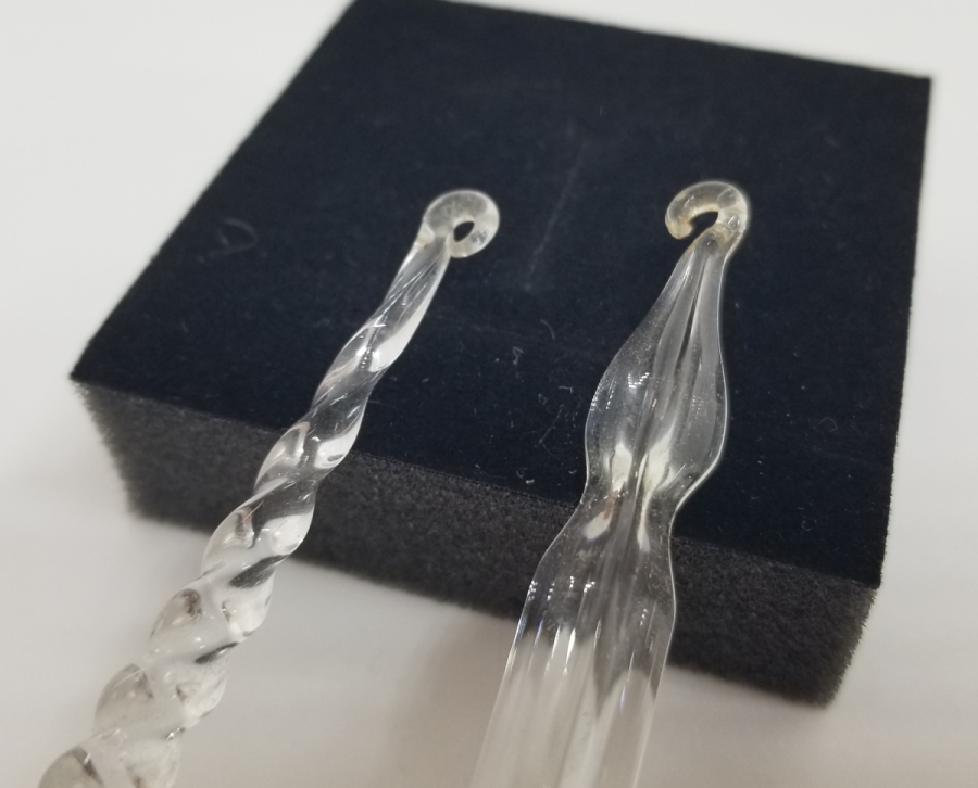 OSMANLI DÖNEMİ EL YAPIMI İKİ ADET CAM OKUMA ÇUBUĞU