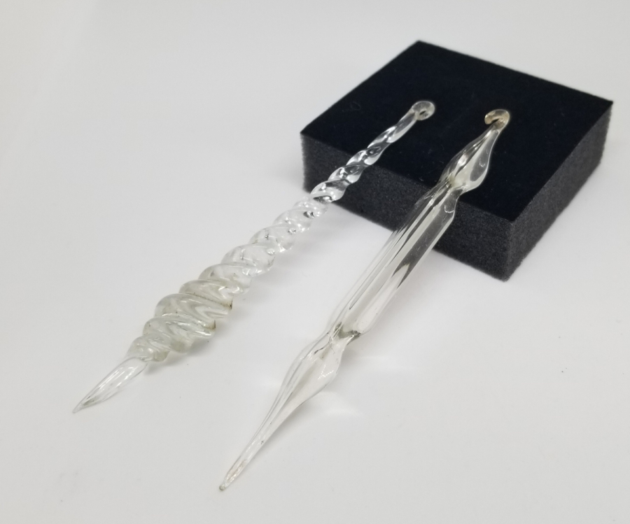 OSMANLI DÖNEMİ EL YAPIMI İKİ ADET CAM OKUMA ÇUBUĞU