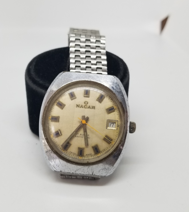 NACAR MARKA ANTİKA OTOMATİK KOL SAATİ