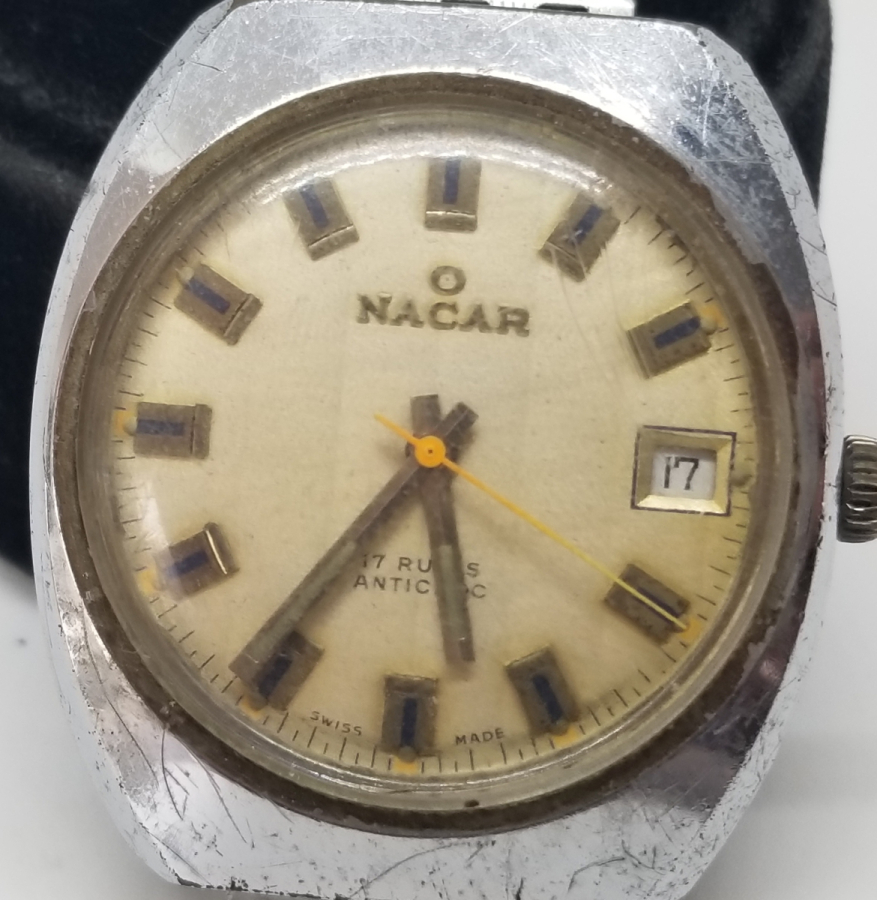 NACAR MARKA ANTİKA OTOMATİK KOL SAATİ