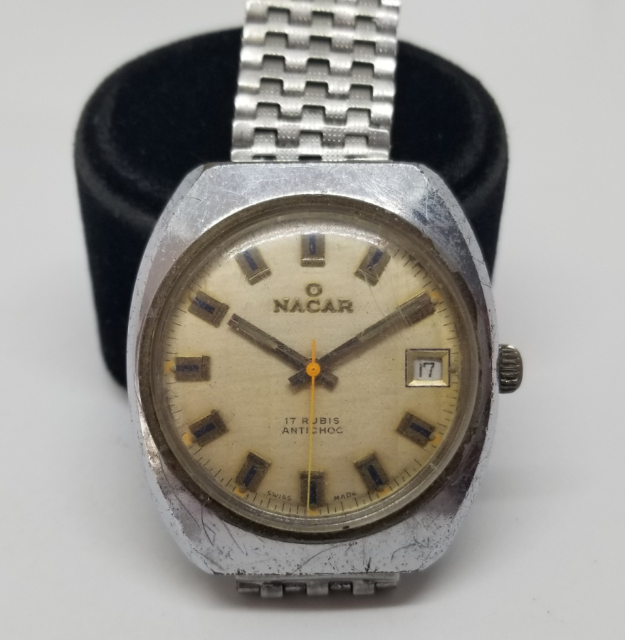 NACAR MARKA ANTİKA OTOMATİK KOL SAATİ