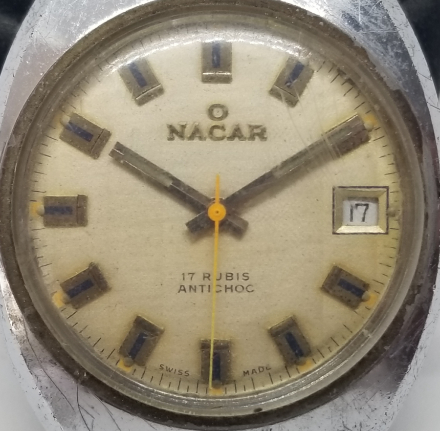 NACAR MARKA ANTİKA OTOMATİK KOL SAATİ