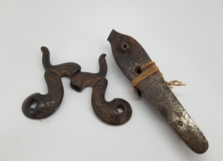 OSMANLI DÖNEMİ RUM USTA DAMGALI VE SMYRNE YAZILI ÇİFT DOLMA TÜFEK HOROZU - MEKANİZMASI