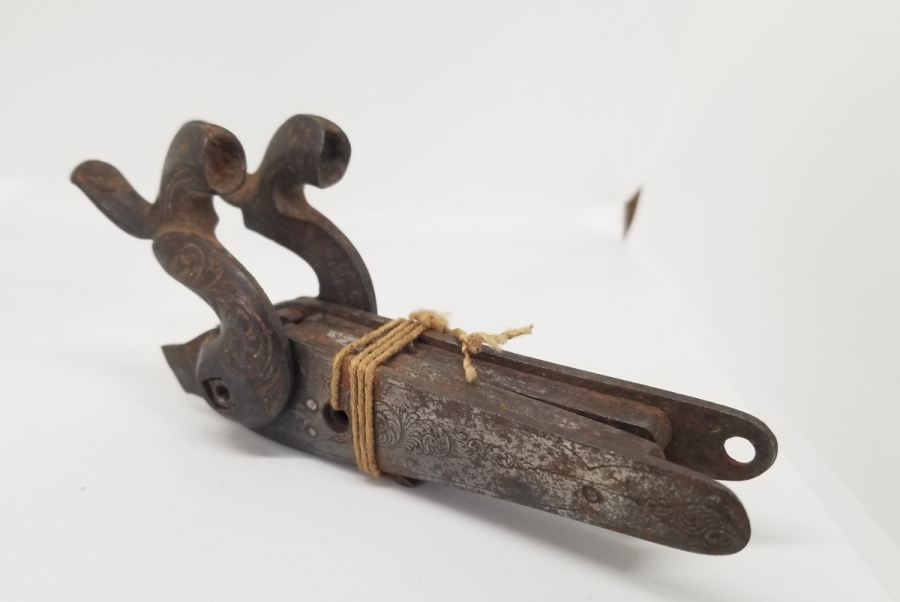 OSMANLI DÖNEMİ RUM USTA DAMGALI VE SMYRNE YAZILI ÇİFT DOLMA TÜFEK HOROZU - MEKANİZMASI