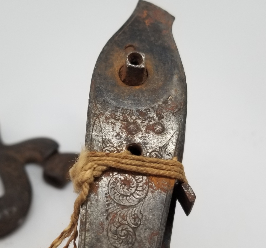 OSMANLI DÖNEMİ RUM USTA DAMGALI VE SMYRNE YAZILI ÇİFT DOLMA TÜFEK HOROZU - MEKANİZMASI