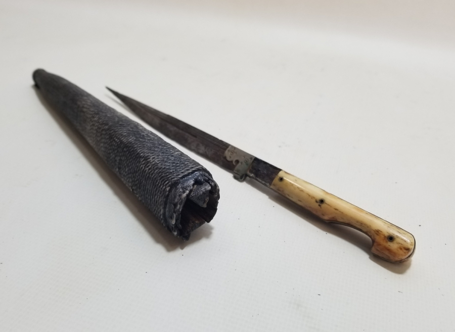 KEMİK SAPLI ANTİKA SÜRMENE KAMASI