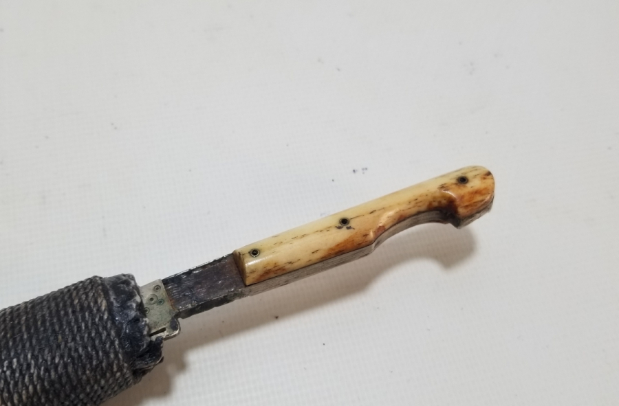 KEMİK SAPLI ANTİKA SÜRMENE KAMASI