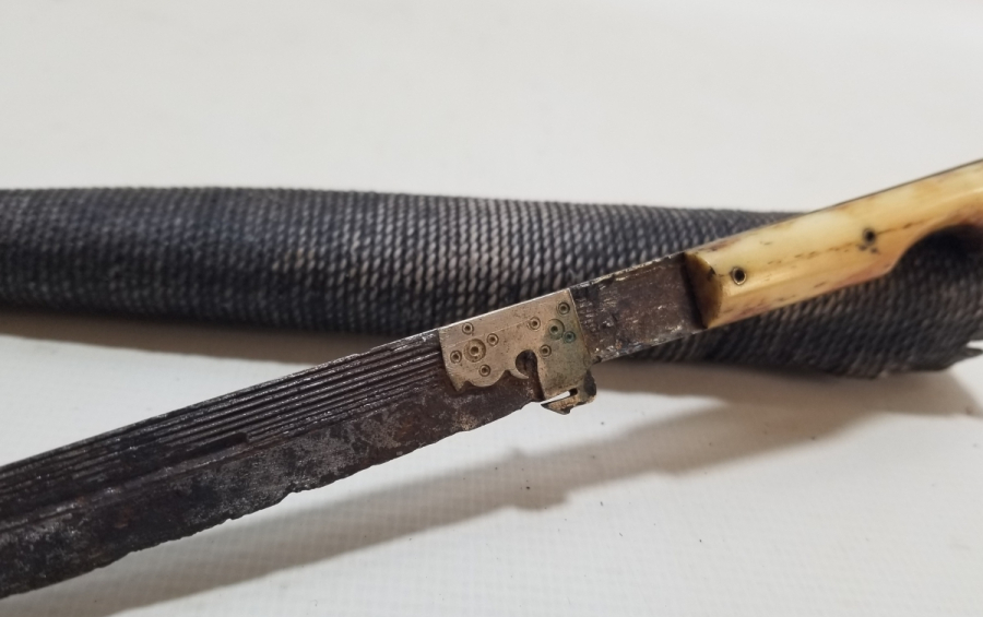 KEMİK SAPLI ANTİKA SÜRMENE KAMASI