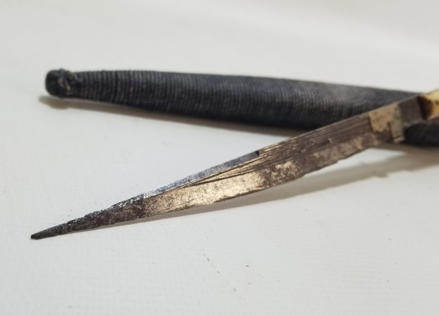 KEMİK SAPLI ANTİKA SÜRMENE KAMASI