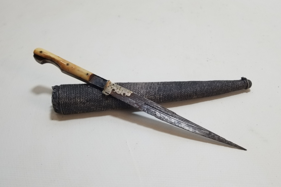 KEMİK SAPLI ANTİKA SÜRMENE KAMASI