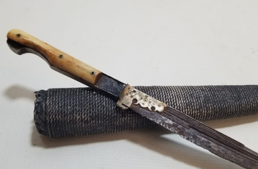 KEMİK SAPLI ANTİKA SÜRMENE KAMASI