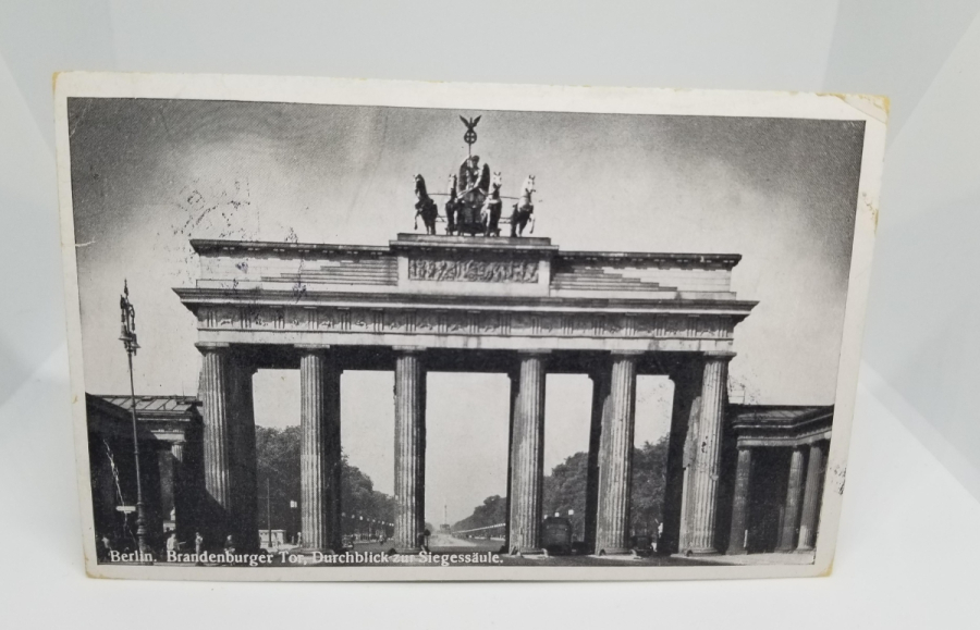 ÜZERİ GAMALI HAÇ DAMGALI VE PULLU 2. DÜNYA SAVAŞI DÖNEMİ KARTPOSTAL