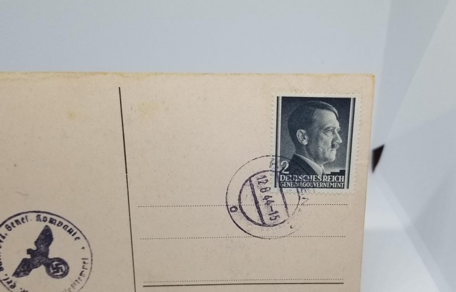 ÜZERİ GAMALI HAÇ DAMGALI VE PULLU 2. DÜNYA SAVAŞI DÖNEMİ KARTPOSTAL