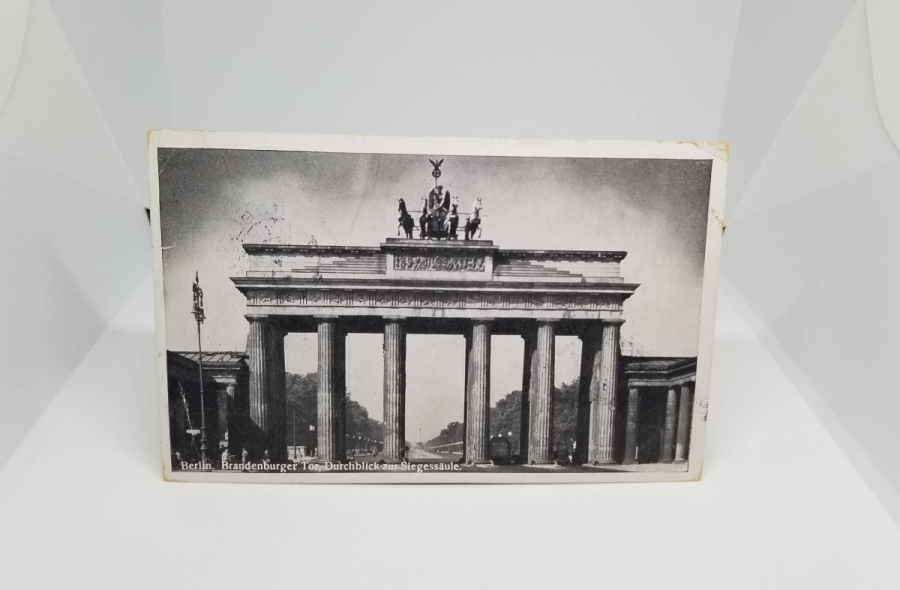 ÜZERİ GAMALI HAÇ DAMGALI VE PULLU 2. DÜNYA SAVAŞI DÖNEMİ KARTPOSTAL