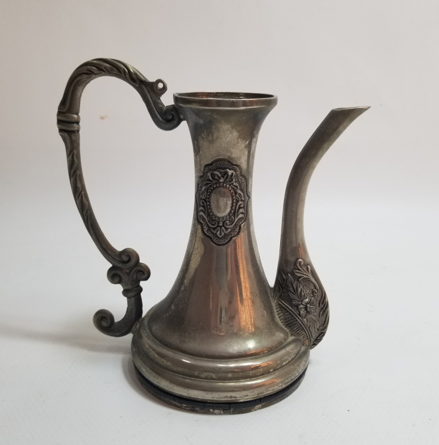 GÜMÜŞ KAPLAMA DEKORATİF SÜRAHİ FORMLU MASA ÜSTÜ OBJESİ