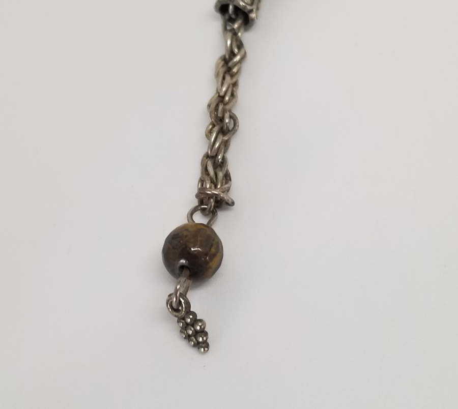 ÜZERİ KAPLAN GÖZÜ TAŞLI GÜMÜŞ KAPLAMA TESPİH PÜSKÜLÜ