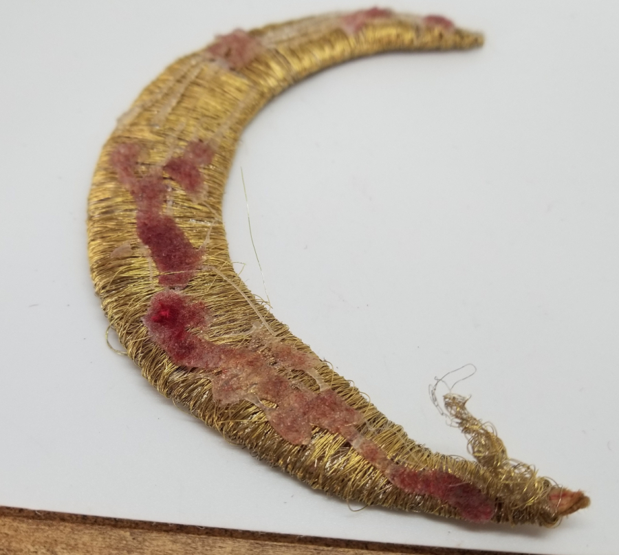 GÜMÜŞ SIRMA İŞÇİLİKLİ OSMANLI DÖNEMİ HİLAL MOTİFİ